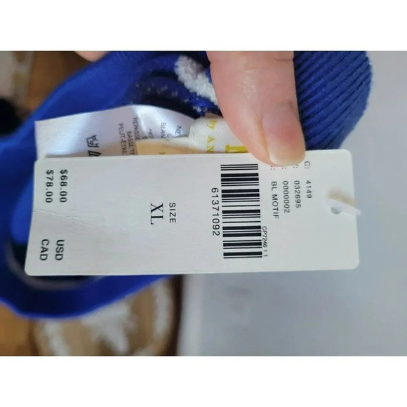 Anthropologie, New, Maeve Posey Cobalt Stripe Sweater Knit Shorts, Size XL - Picture 8 of 11